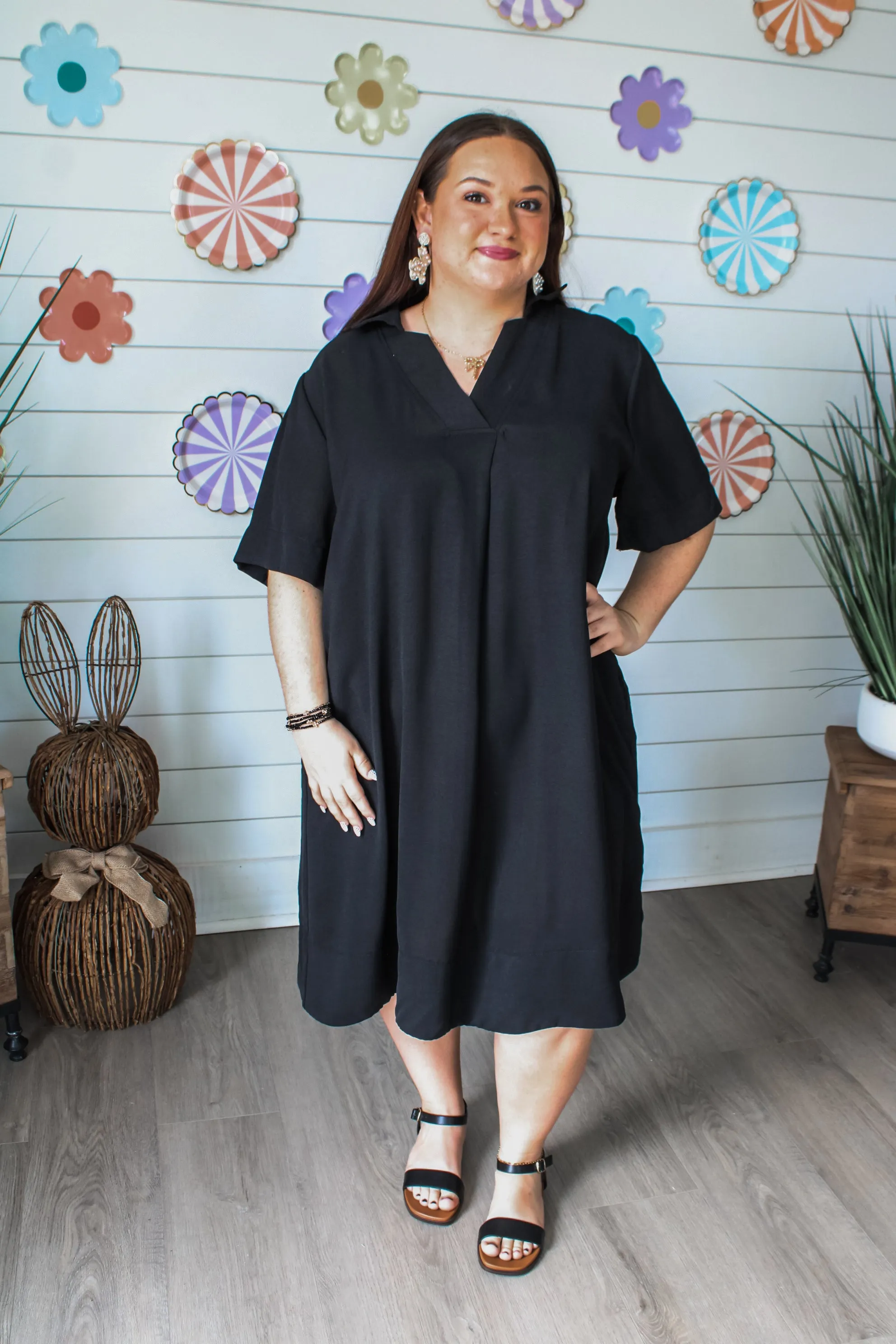 Fleeting Moments Pocket Dress • Black - PLUS