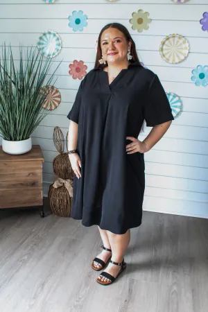 Fleeting Moments Pocket Dress • Black - PLUS