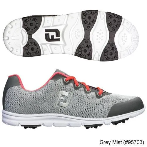 FootJoy Ladies Enjoy Engineered Mesh Spikeless Shoes - CLOSE OUT 7.0 Grey Mist (#95703) M