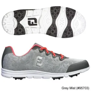 FootJoy Ladies Enjoy Engineered Mesh Spikeless Shoes - CLOSE OUT 7.0 Grey Mist (#95703) M