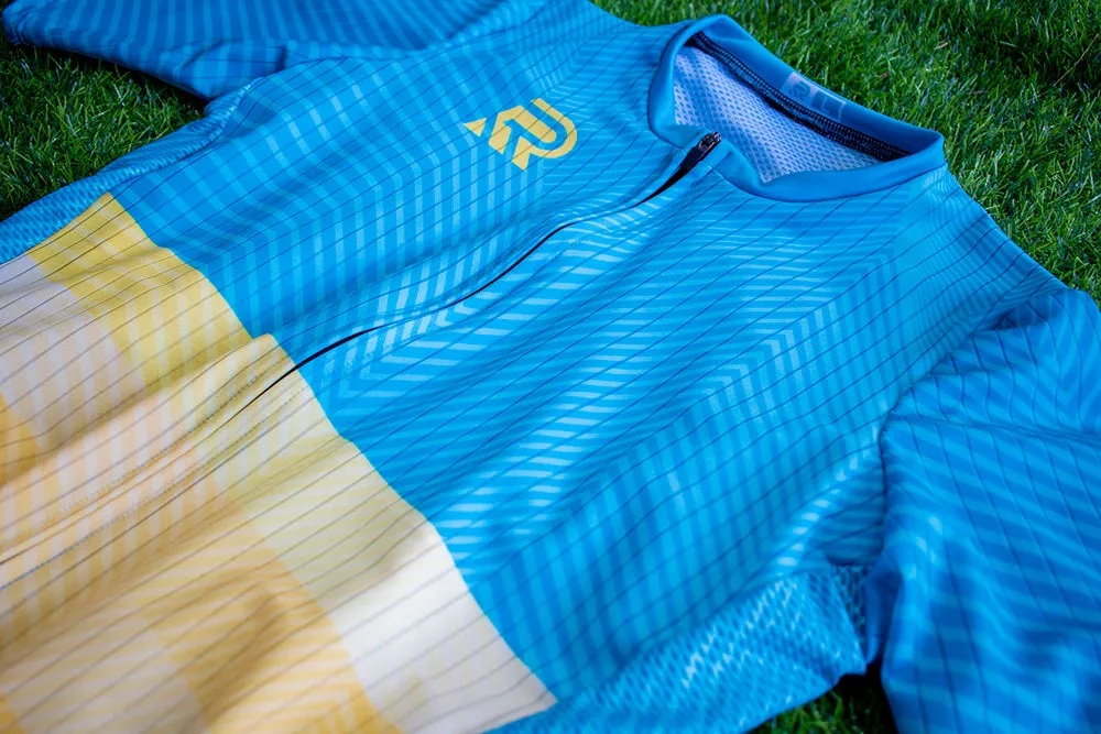 Fountain Blue Hybrid Cycling Jersey