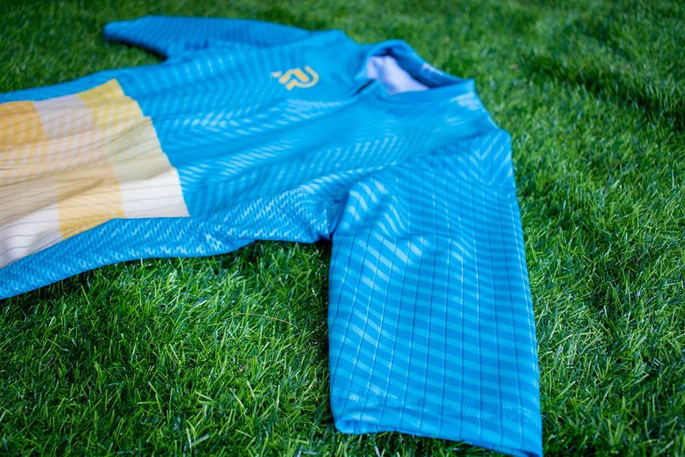 Fountain Blue Hybrid Cycling Jersey