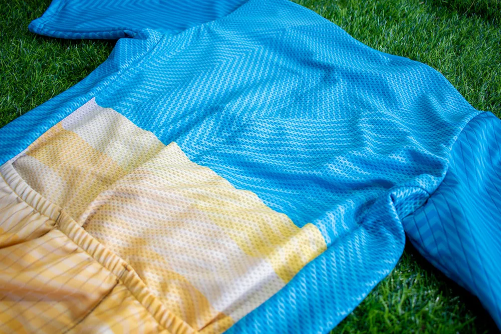 Fountain Blue Hybrid Cycling Jersey
