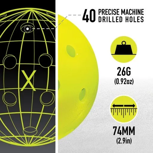 Franklin X-40 Outdoor Pickleball Ball (Lava)