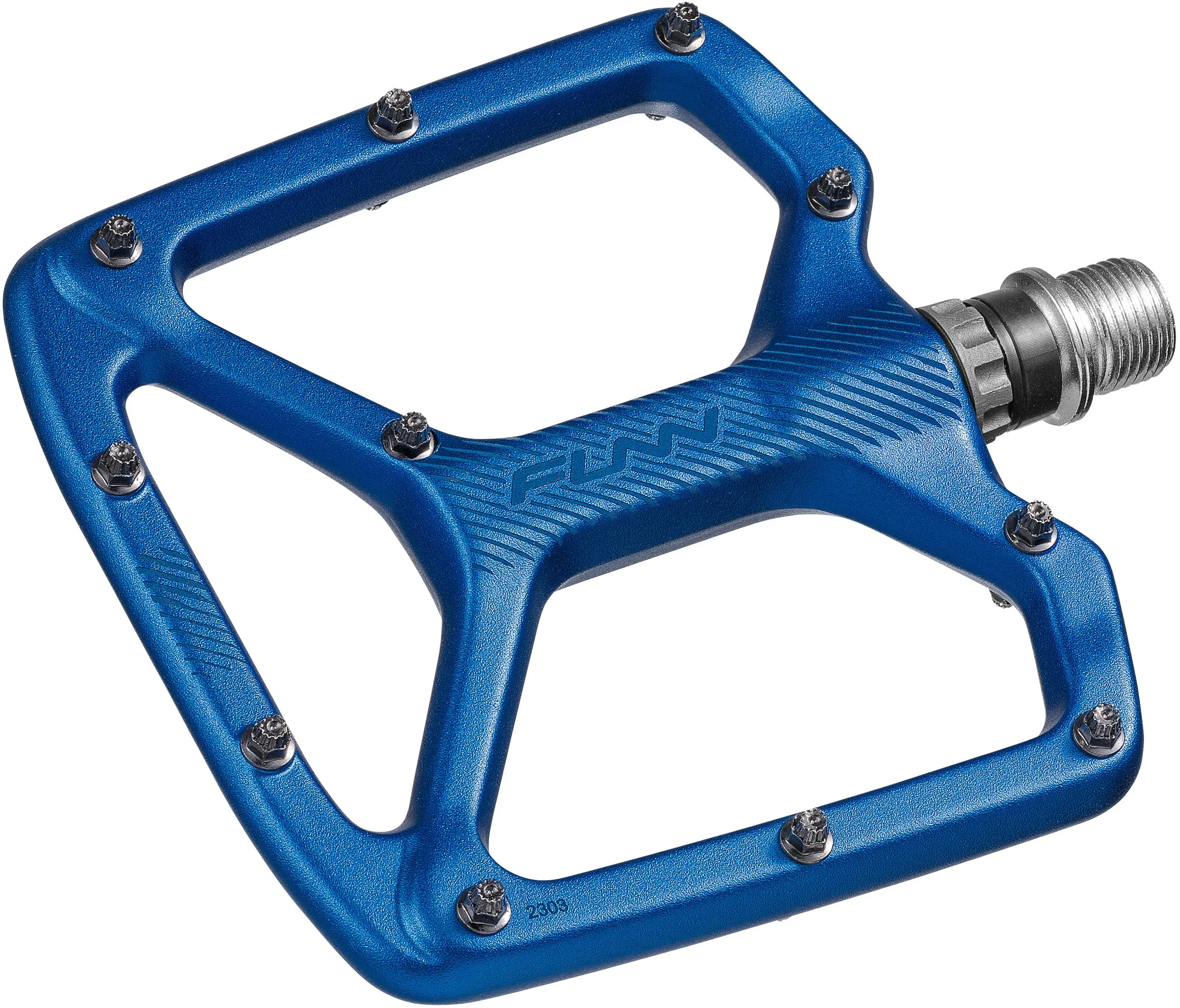 Funn Python 2 Alloy Flat Pedals Long Pins - Blue
