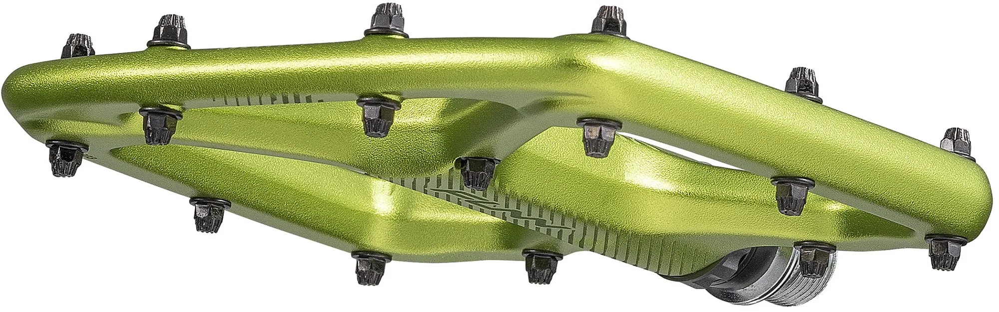 Funn Python 2 Alloy Flat Pedals Long Pins - Green