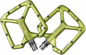 Funn Python 2 Alloy Flat Pedals Long Pins - Green