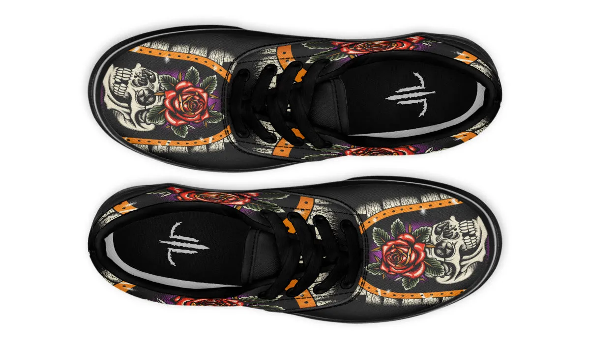 Furio Rose Skull Classic Shoes