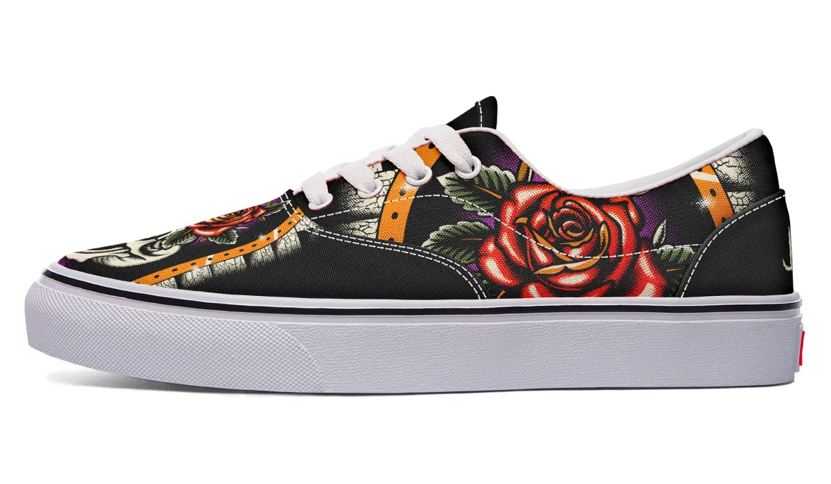 Furio Rose Skull Classic Shoes