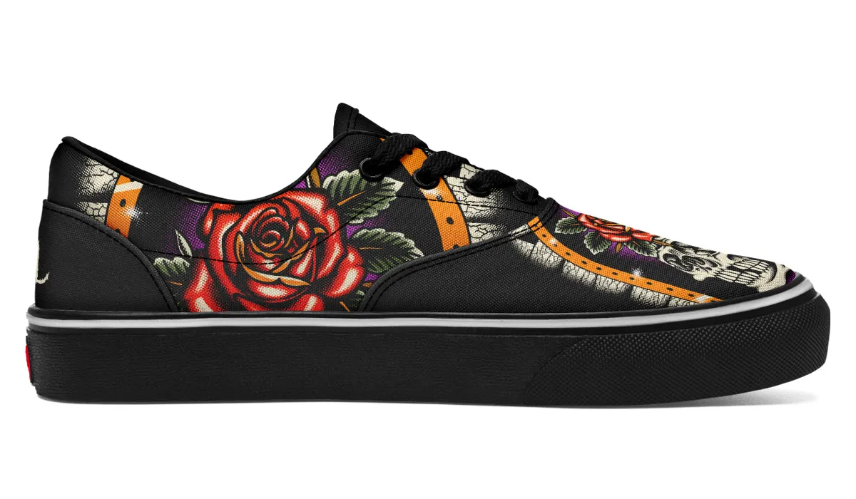 Furio Rose Skull Classic Shoes