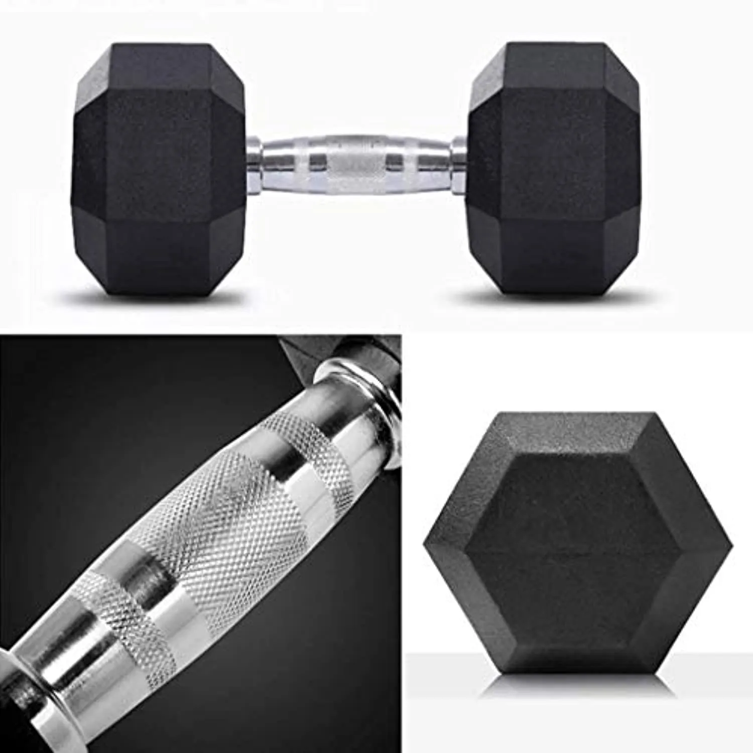 Fuxion Dumbbells 15 Lbs Rubber Encased Hex Pair | Hand Weights | All-Purpose, Home, Gym, Office, Exercise, Work (30LB Total), Set of 2 Each 15 pounds / 6.8 Kg