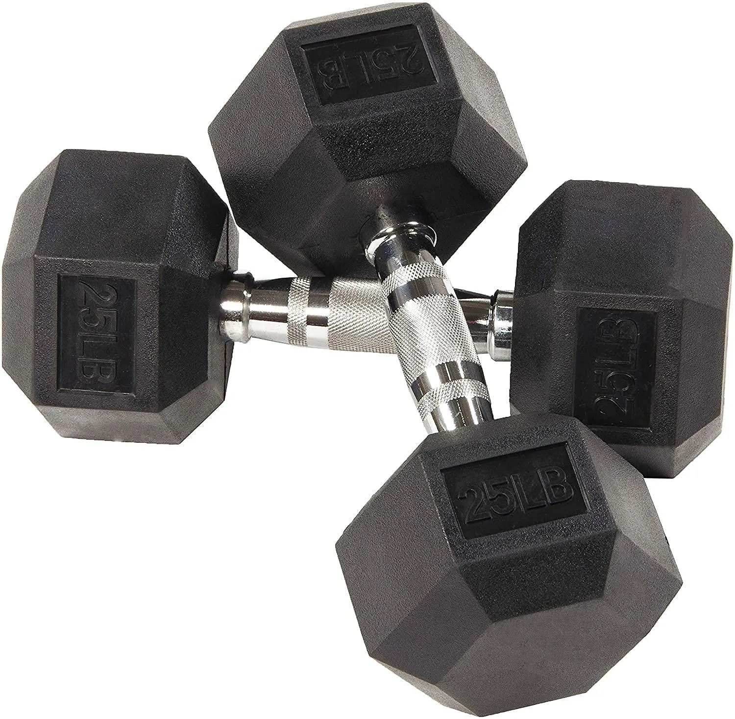 Fuxion Dumbbells 15 Lbs Rubber Encased Hex Pair | Hand Weights | All-Purpose, Home, Gym, Office, Exercise, Work (30LB Total), Set of 2 Each 15 pounds / 6.8 Kg