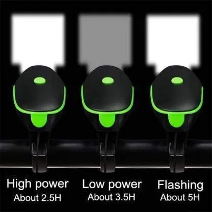 Gadget Deals 2-in-1 Rechargeable - Cycle Lights (3 Modes) Cycle Light and Horn/Cycle Lights Rechargeable Waterproof (140 dB) Cycle Light with Horn LED Front Light