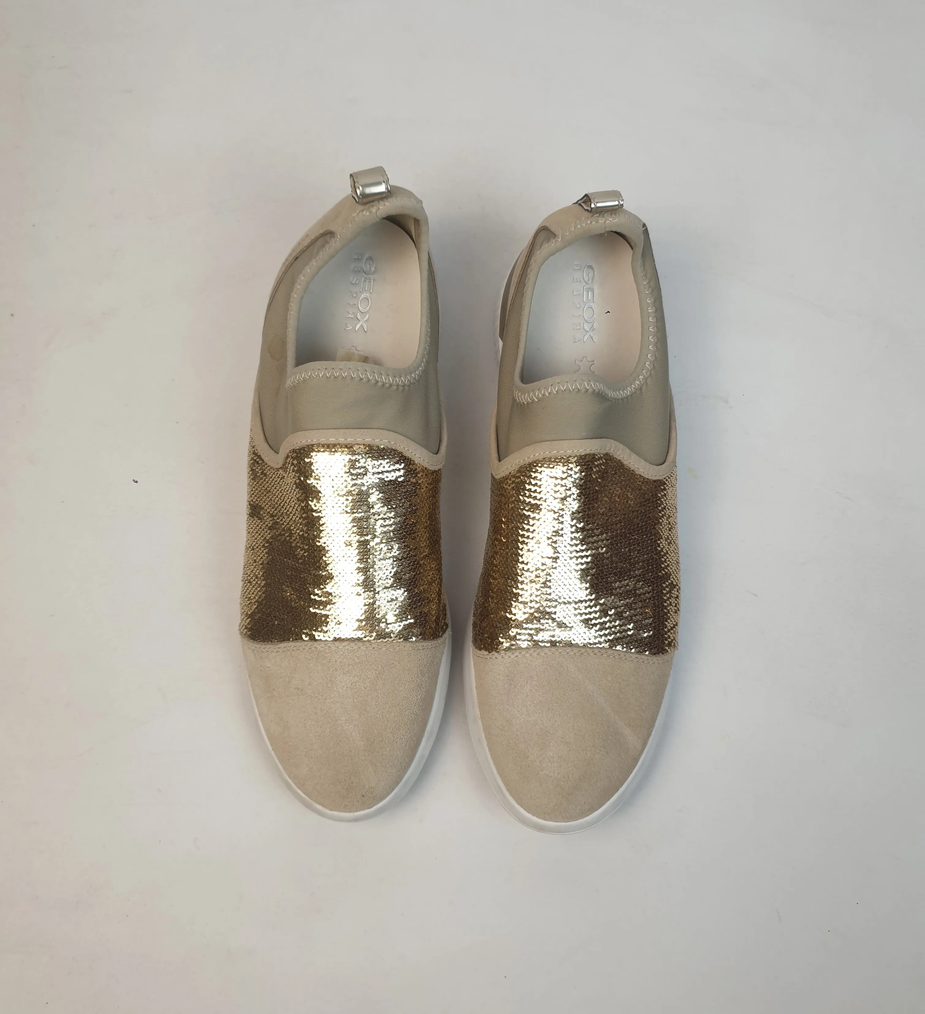 Geox comfy and sparkly slip on shoes size 39