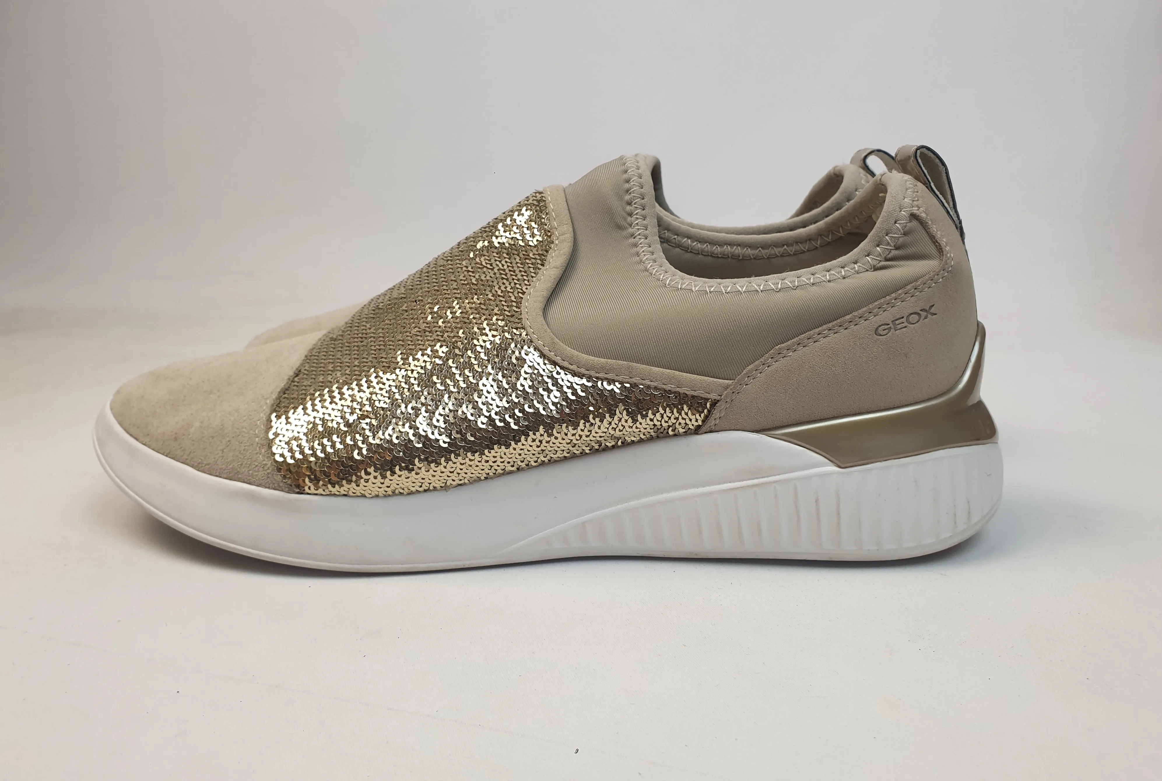 Geox comfy and sparkly slip on shoes size 39