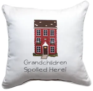 Grandchildren Spoiled Here Outdoor Pillow