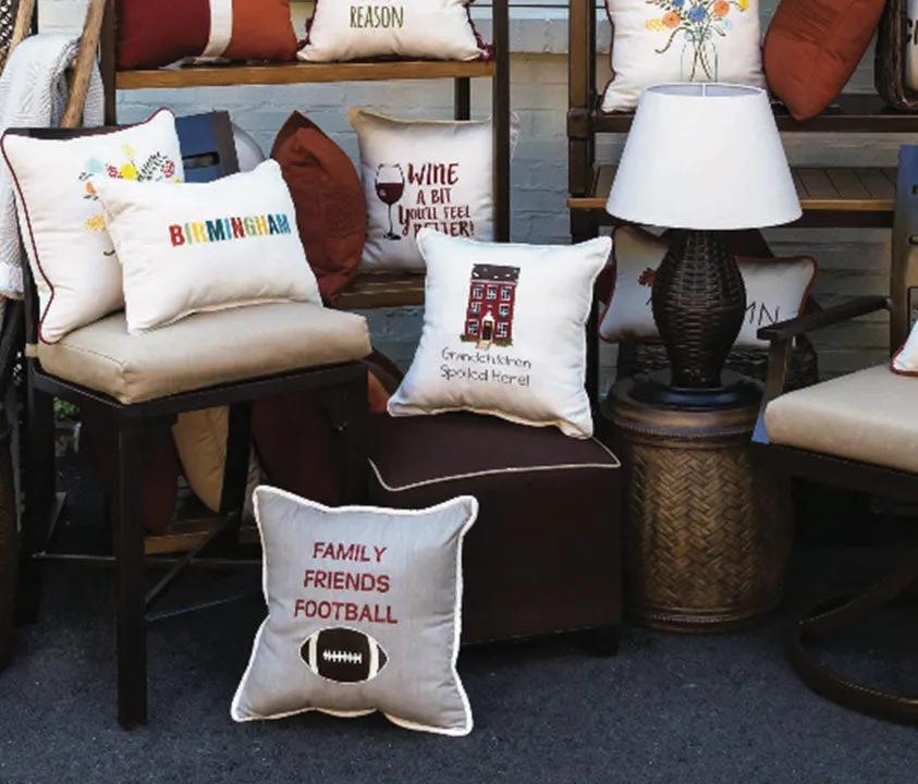 Grandchildren Spoiled Here Outdoor Pillow