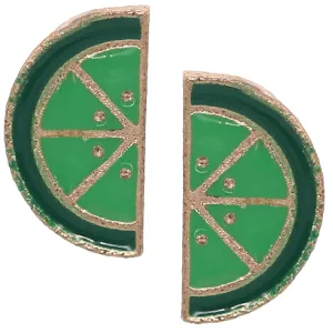 Green Small Mini Lime Stud Earrings