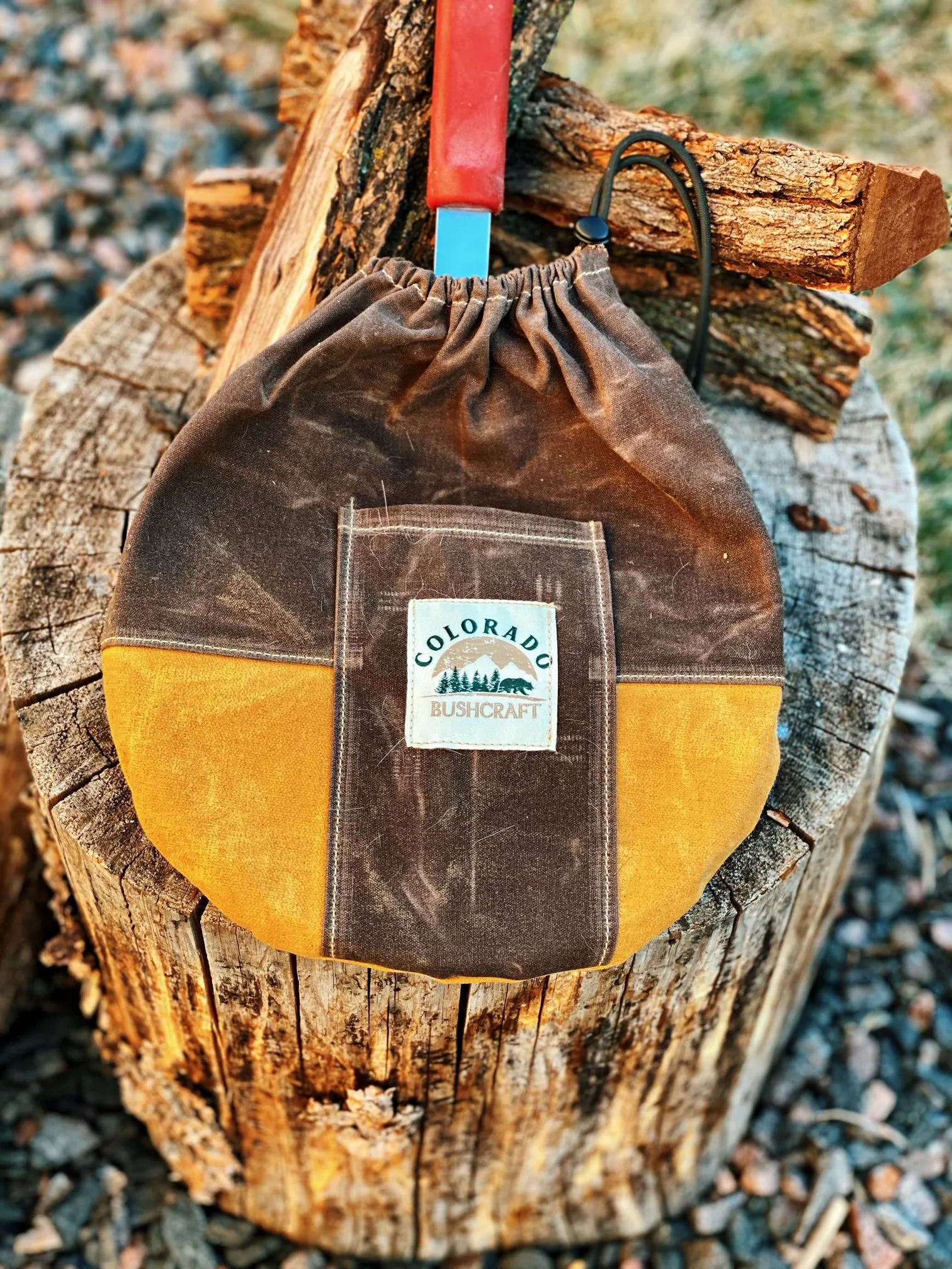 Handmade Waxed Canvas 10" Fry Pan Skillet Cover for Bushcraft Camping Outdoors