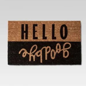 Hello Goodbye Coir Outdoor Doormat