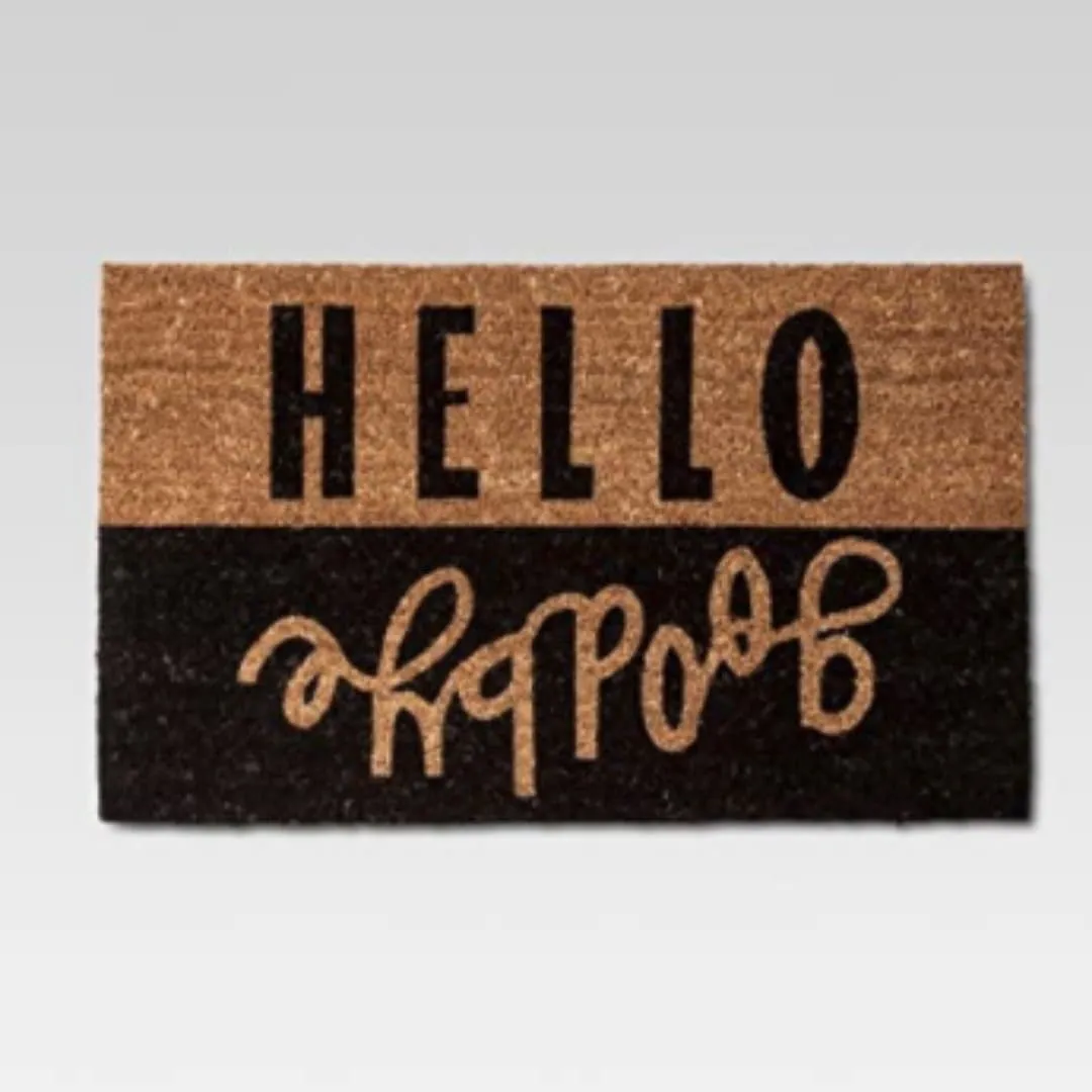 Hello Goodbye Coir Outdoor Doormat