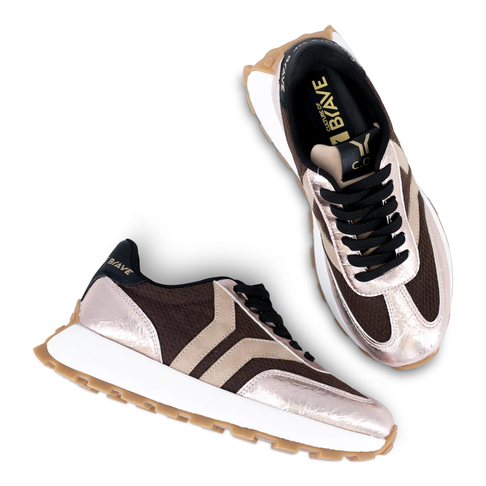 Hope Womens Sneaker in cherry-black with pink wing