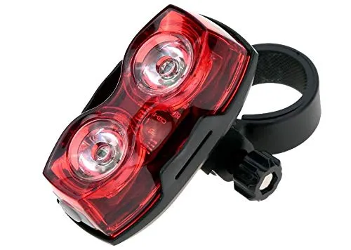 Inditradition Bicycle 2-in-1 Flash Tail Light | Inbuilt 2 Laser & 5 LEDs, Multi-Functional 7 Modes (Red)