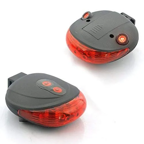 Inditradition Combo of Bicycle Bike Front Headlight (Rechargeable) & Laser LED Rear Tail Light (Battery) (Pack of 2)