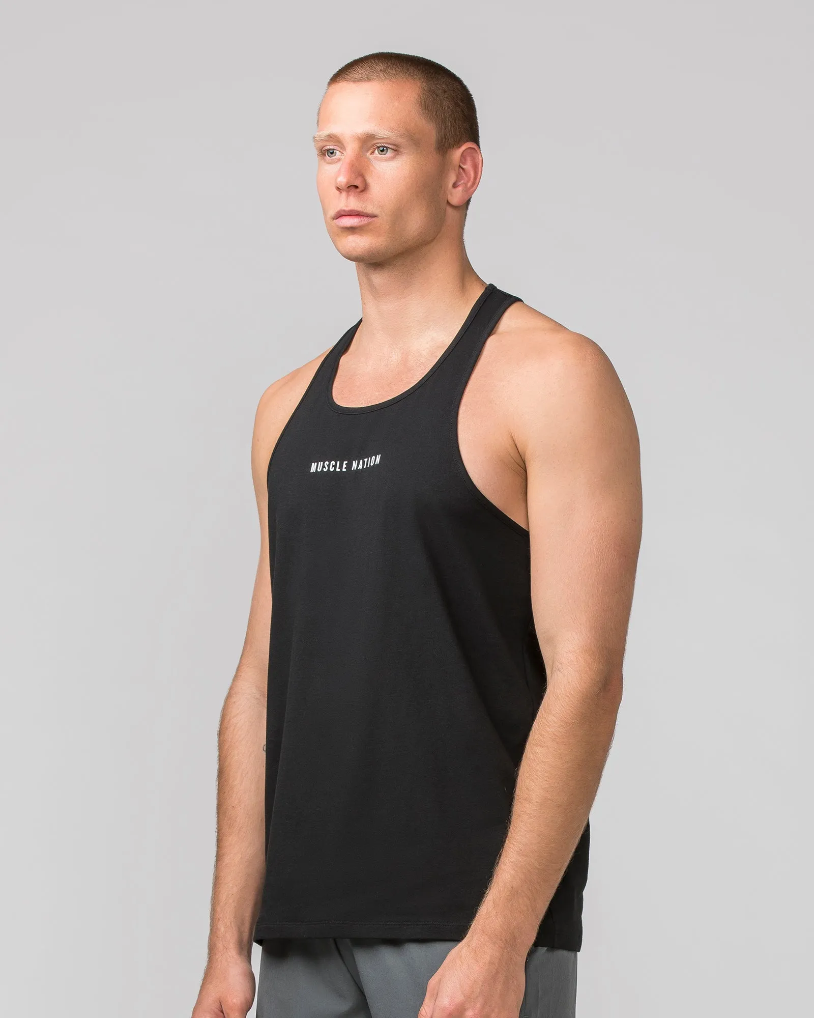 Infinite Y Back Singlet - Black