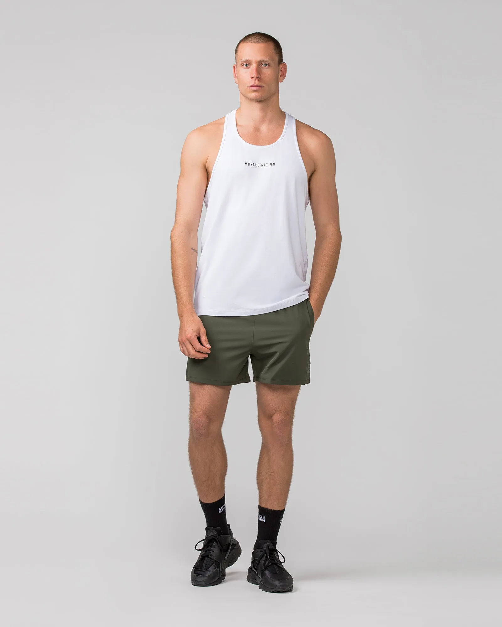 Infinite Y Back Singlet - White