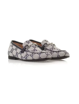 J JORDAAN MOCCASIN GG CANVAS,GARDENIA-BLU/BLU