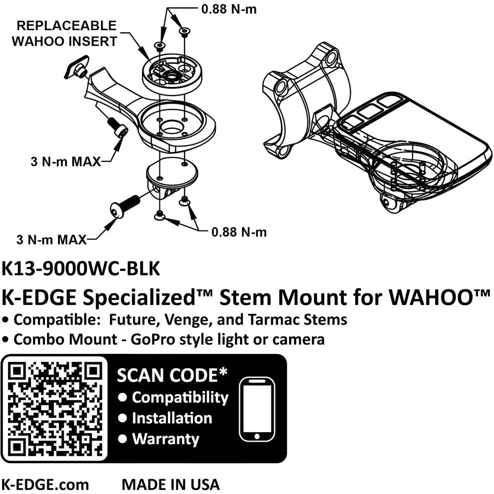 K-Edge Future Direct Mount Combo For Wahoo