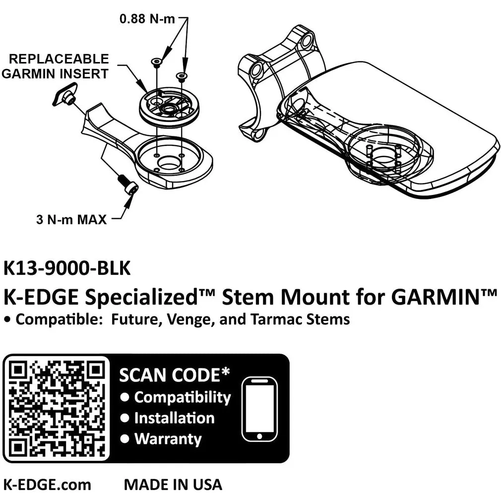 K-Edge Future Direct Mount For Garmin