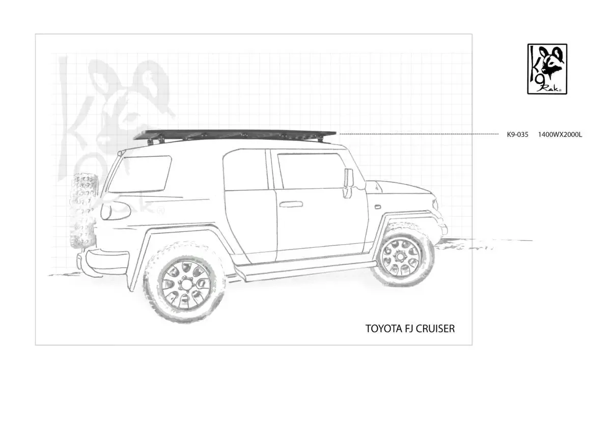K9 Roof Racks compatible with FJ Cruiser Expedition Quality - Black Friday Sale