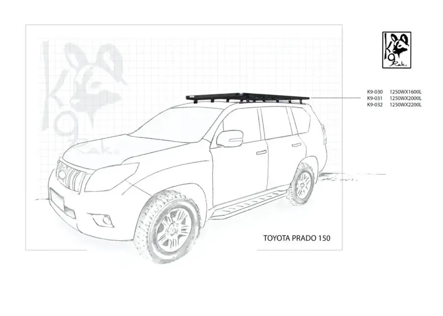 K9 Roof Racks Compatible with Toyota Prado