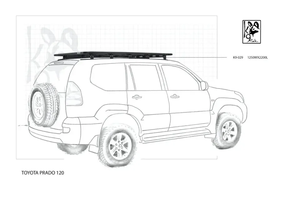 K9 Roof Racks Compatible with Toyota Prado