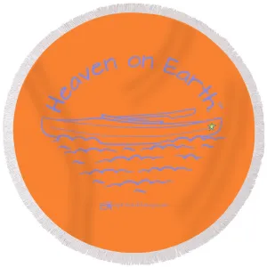 Kayak Heaven On Earth - Round Beach Towel