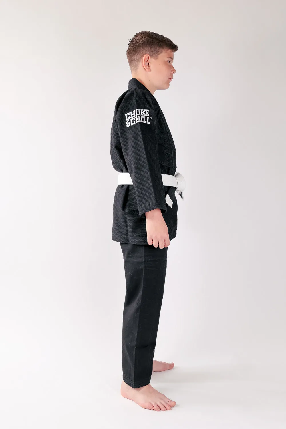 [Kids - Basic] Brazilian Jiu Jitsu Gi - Black & Whitebelt