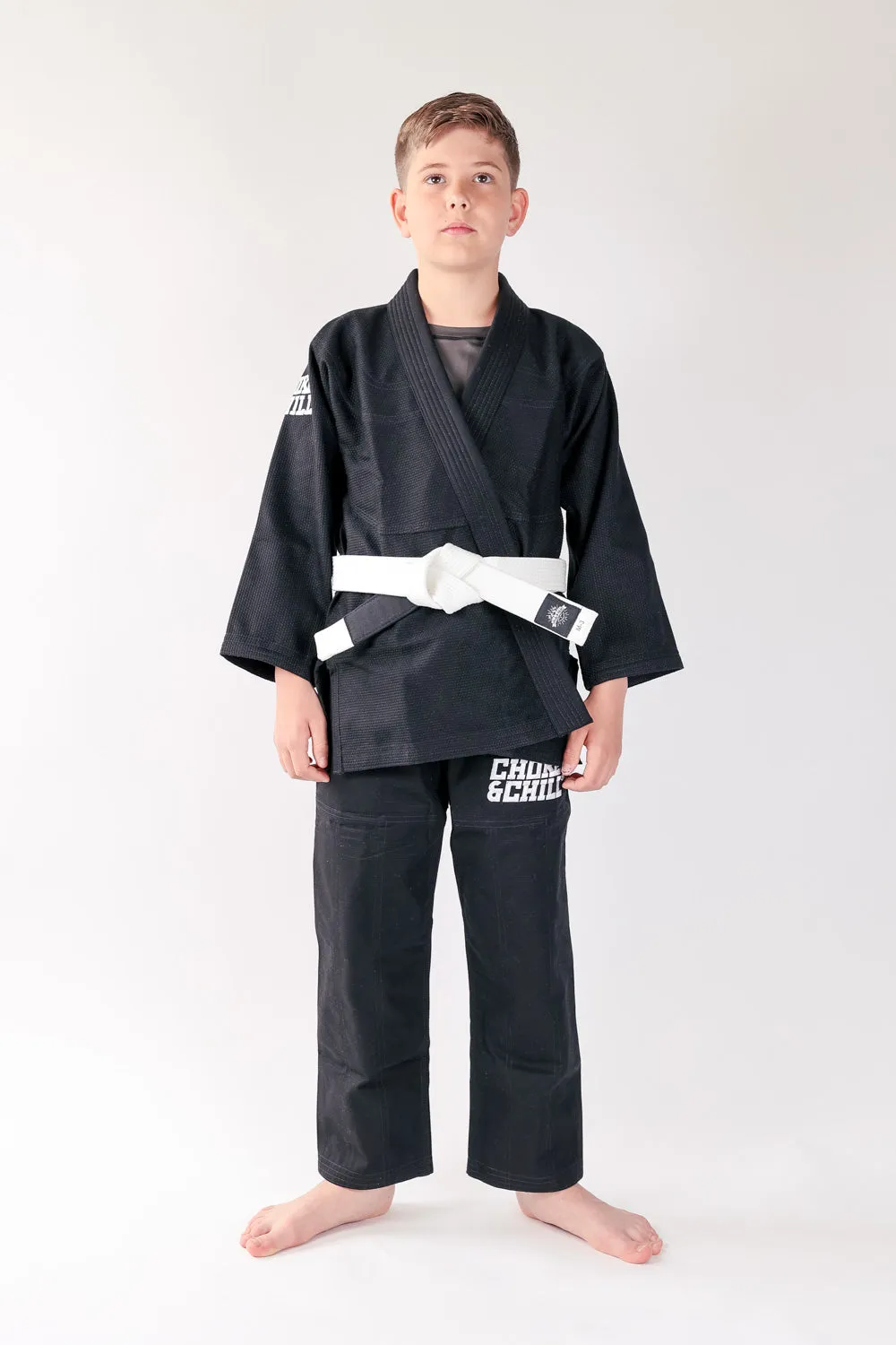 [Kids - Basic] Brazilian Jiu Jitsu Gi - Black & Whitebelt