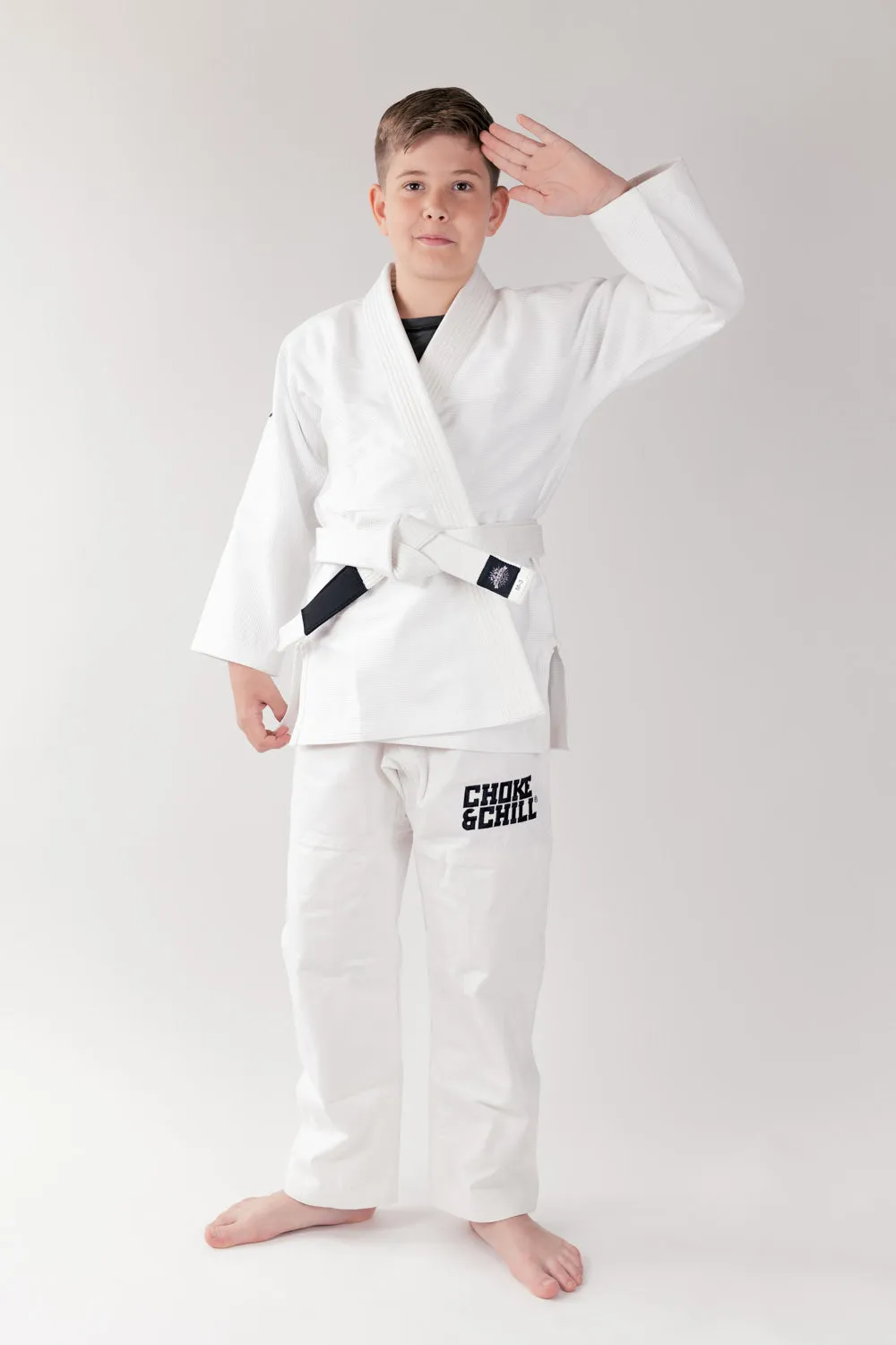 [Kids - Basic] Brazilian Jiu Jitsu Gi - White & Whitebelt