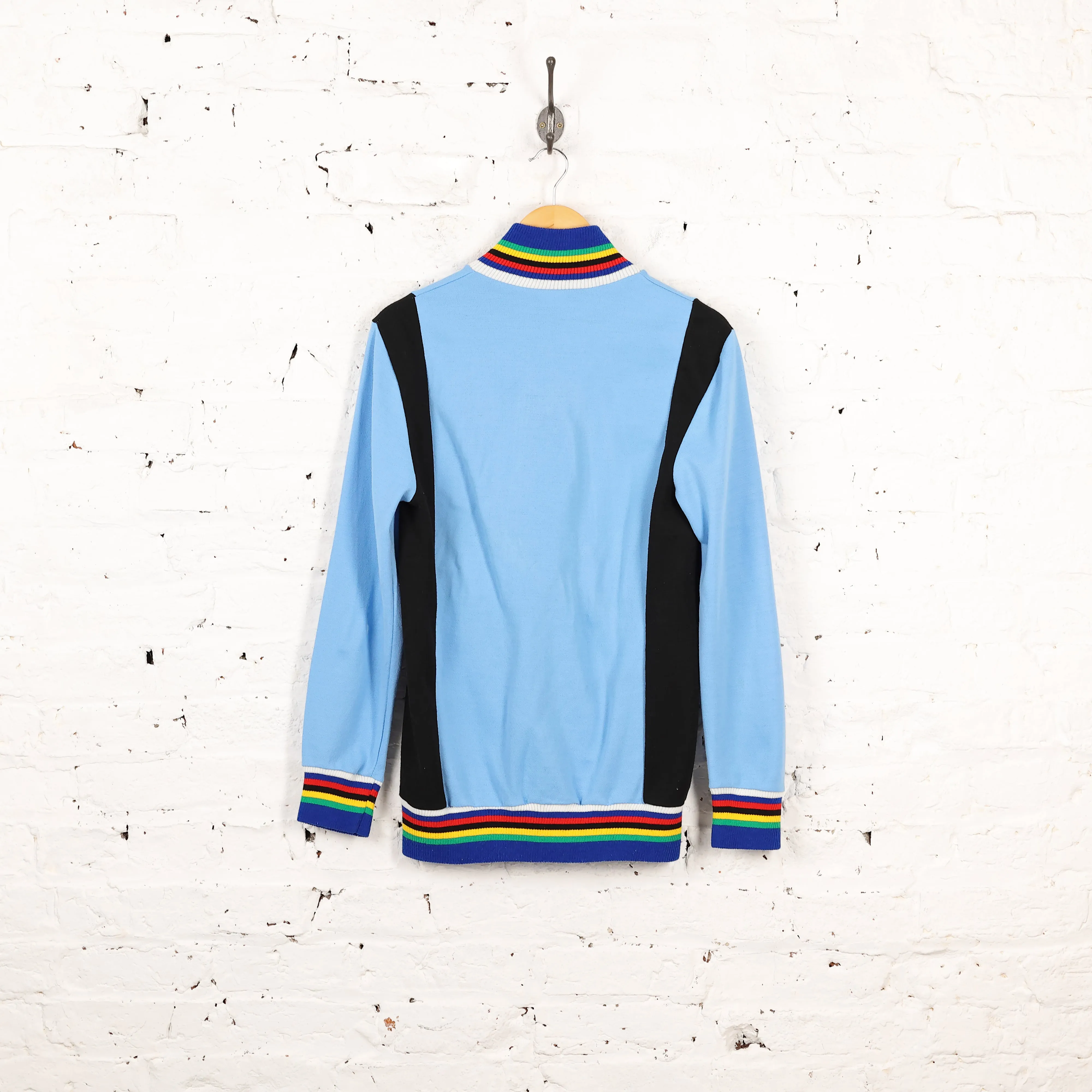 Knit Acrylic Cycling Top Jersey - Blue - L