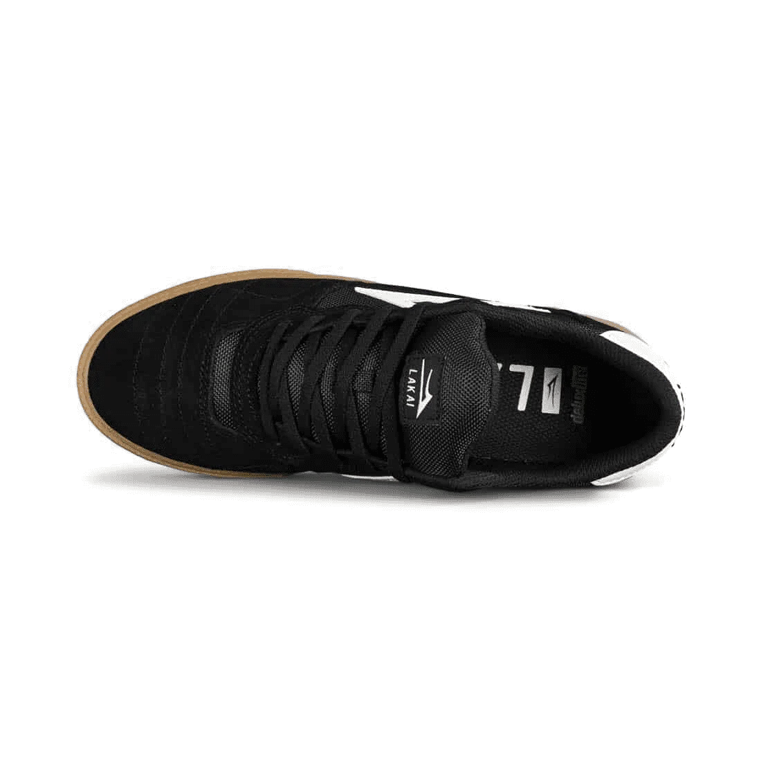 LAKAI SKATE SHOES: CAMBRIDGE. Black/Gum Suede. Sizes 7,8,9