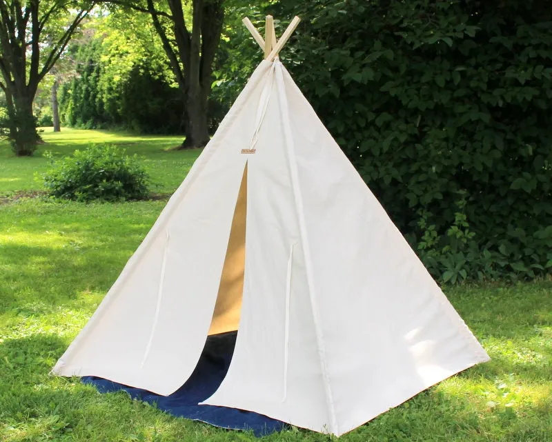 Larger Size Natural Canvas Teepee in 3 Sizes, Large Tall, XL and XXL