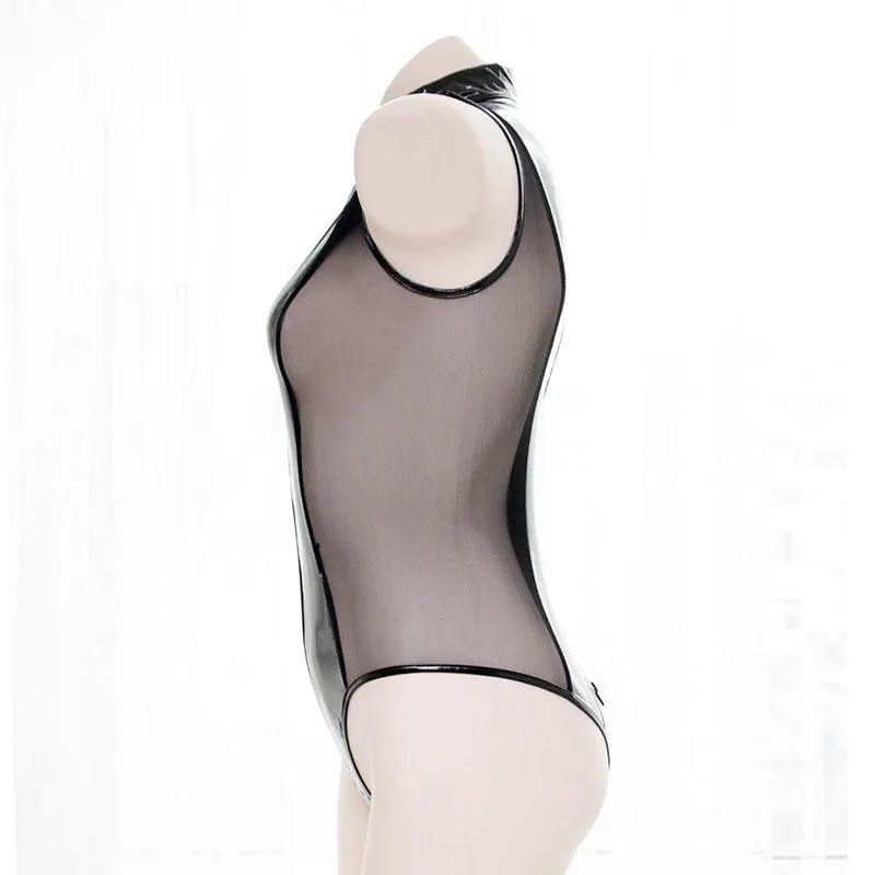 Leather Mesh Bodysuit SD01133