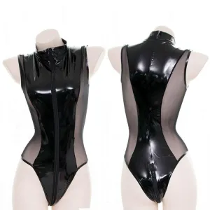 Leather Mesh Bodysuit SD01133