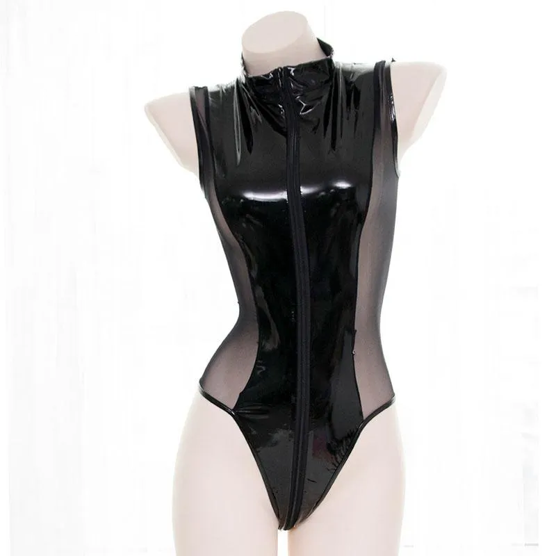 Leather Mesh Bodysuit SD01133