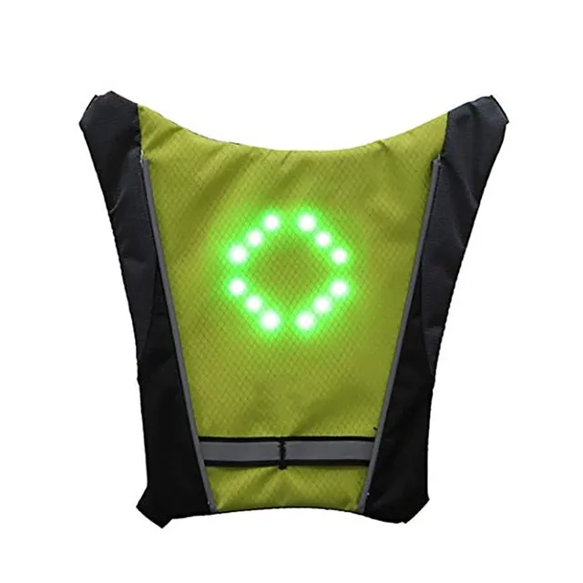 LED Cycling Light Turning Indicator Reflector Vest