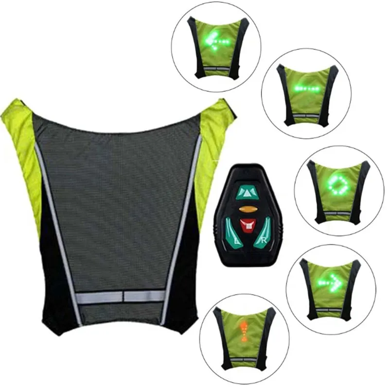 LED Cycling Light Turning Indicator Reflector Vest
