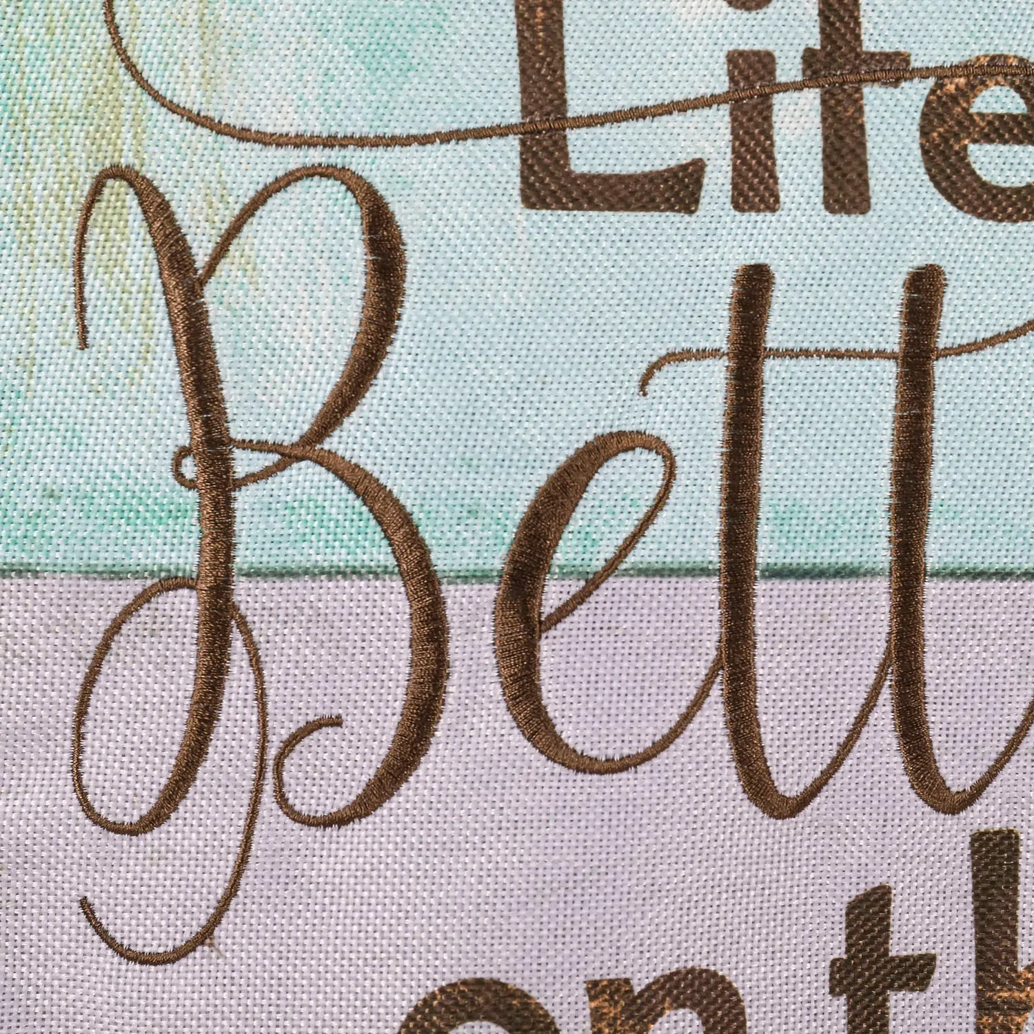 Life is Better on the Deck Garden Burlap Flag,14b10317