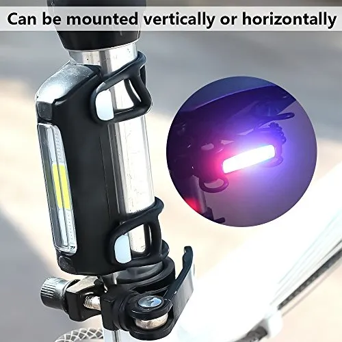 Lista Ultra Bright Bike Light USB Bicycle Tail Light 7 Modes High Intensity Rear LED Accessories Fits On Any Road Bikes & Helmet, for Cycling Safety Flashlight